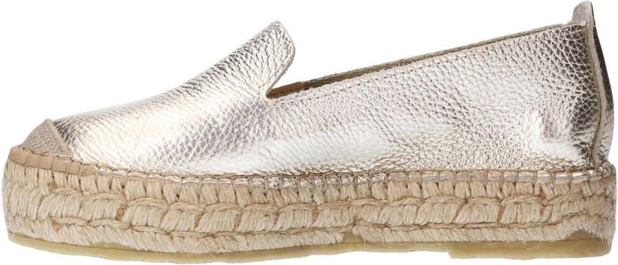 Sacha Dames Gouden leren espadrilles