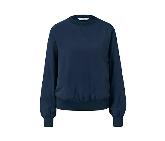 Bluse mit Rippbündchen