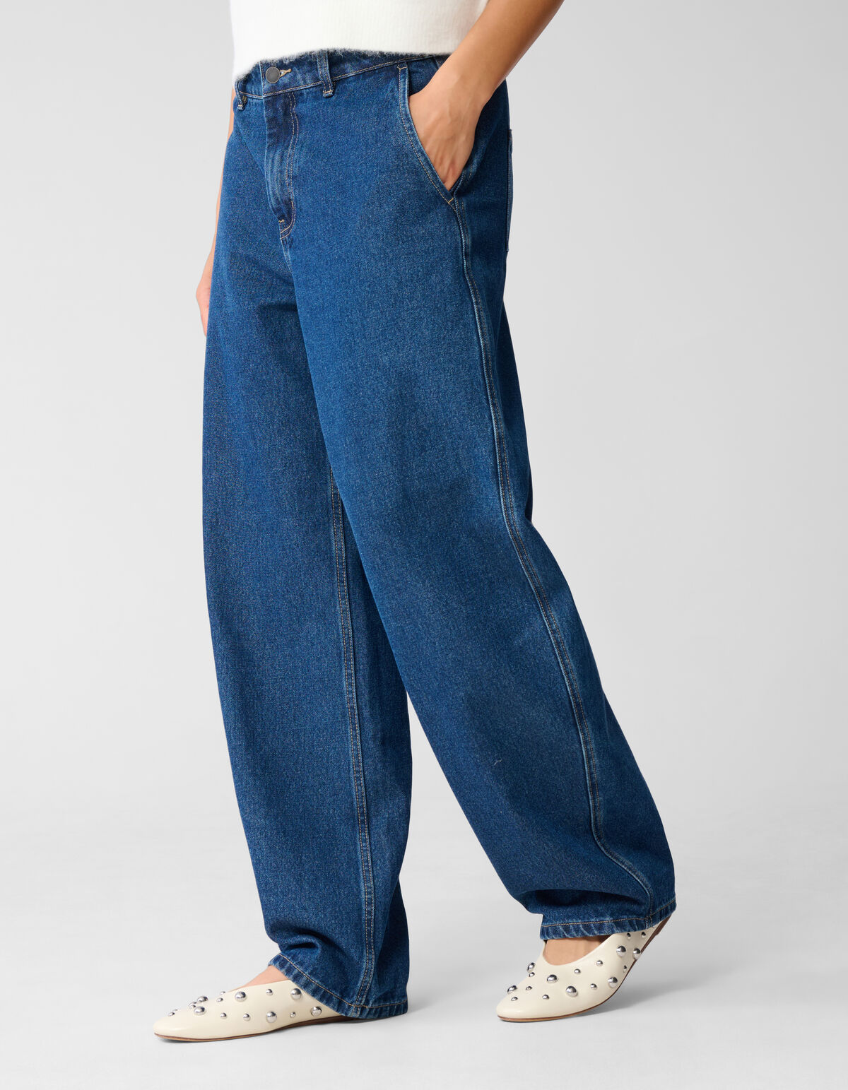 Barrel Fit Jeans Donkerblauw By Mieke