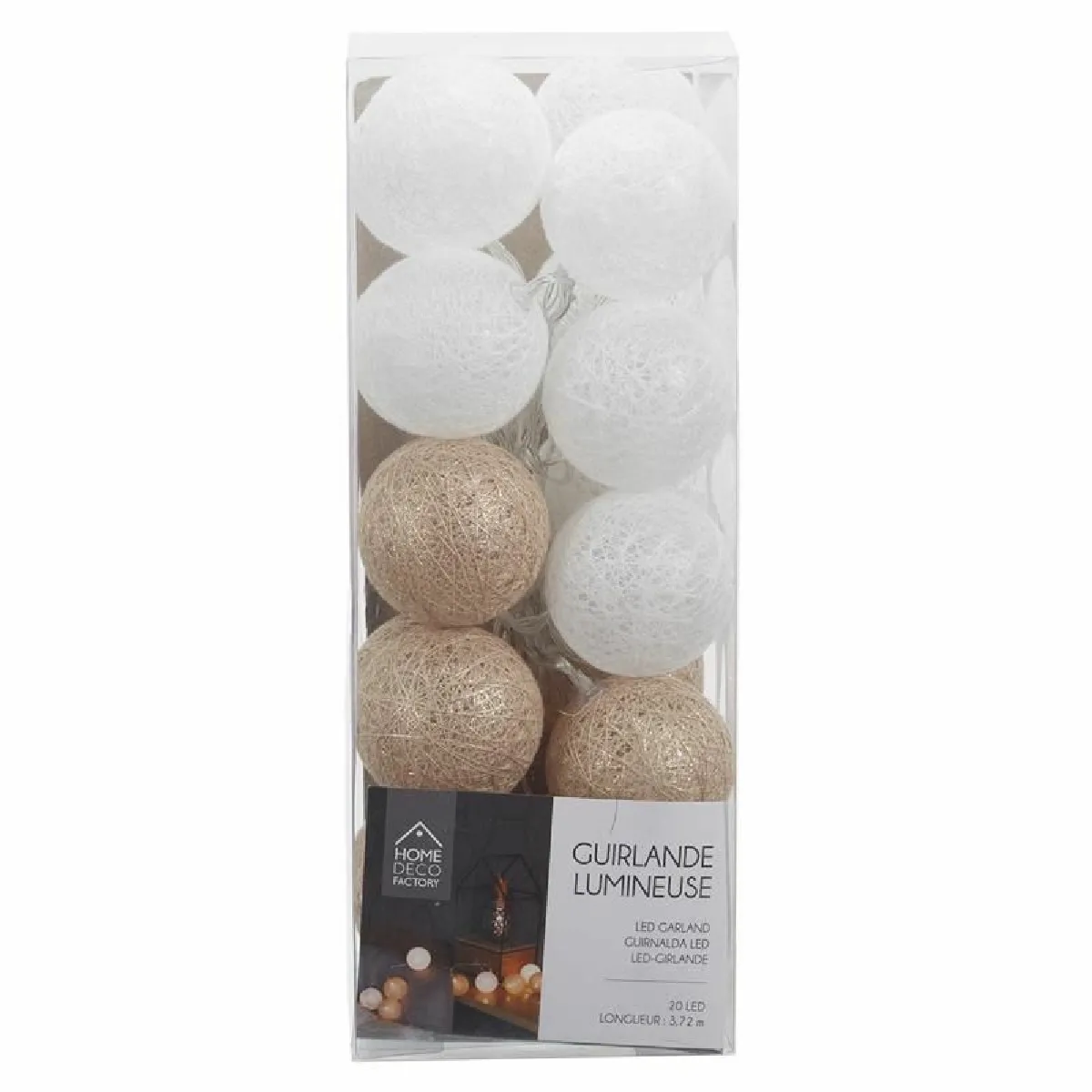Paris Prix Guirlande LED Boules Or