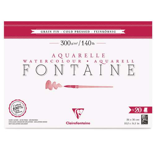 Clairefontaine Aquarellpapier FONTAINE Feinkorn