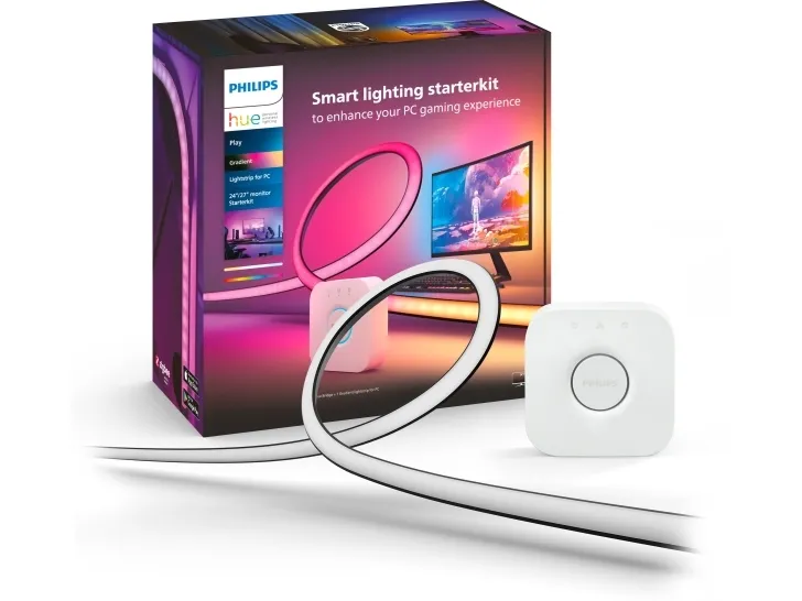 Philips Hue Play Gradient - Lysrem - LED - 15 W - flerfarvet/hvidt lys - 90.5 cm - sort