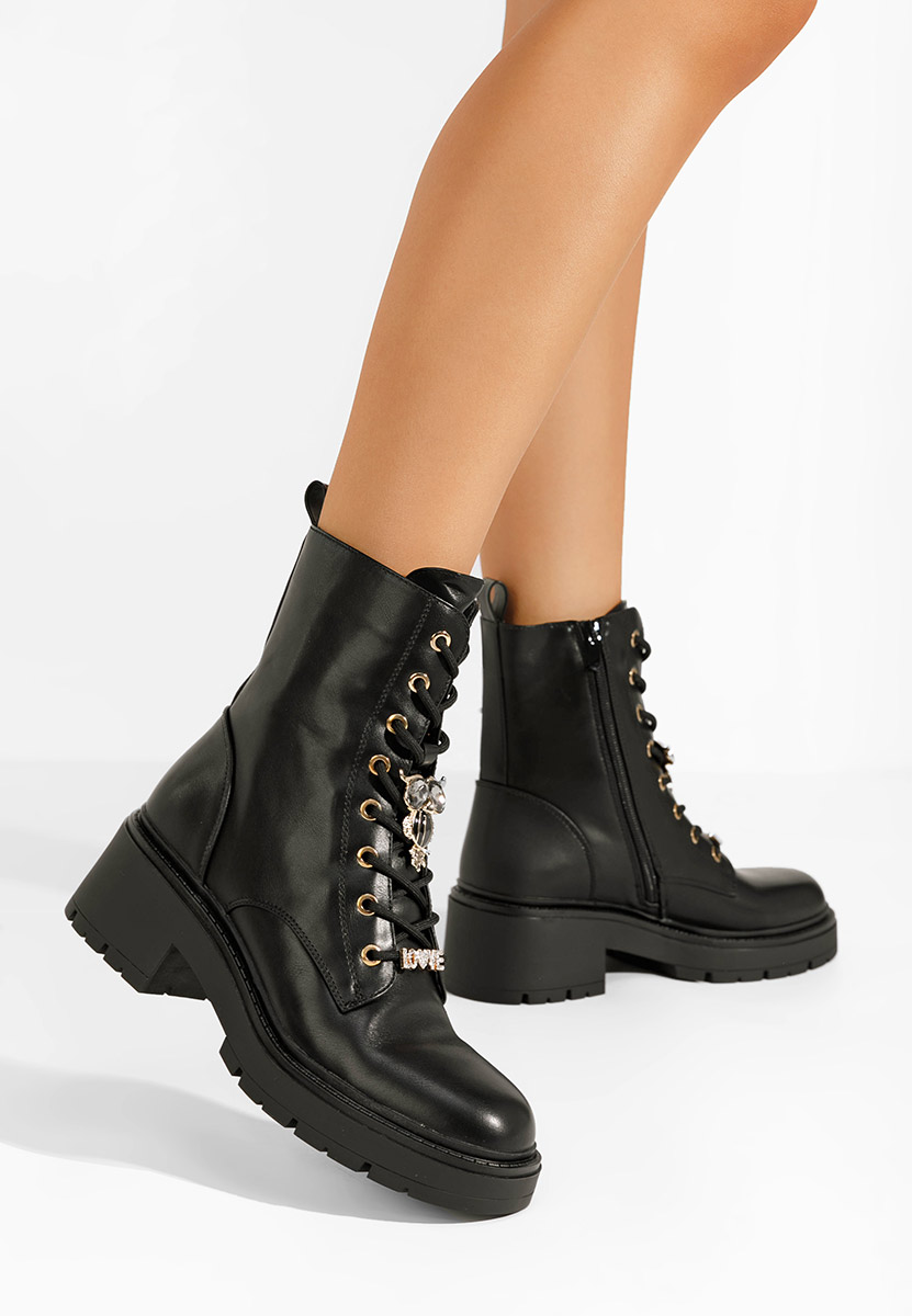 Bottines rangers femme noirs Owlove