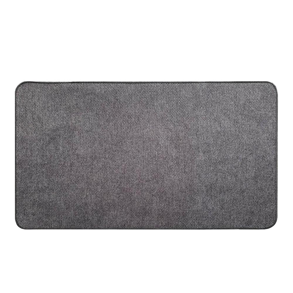 NO MARK Tapis Gris Luance 45x80cm Velours
