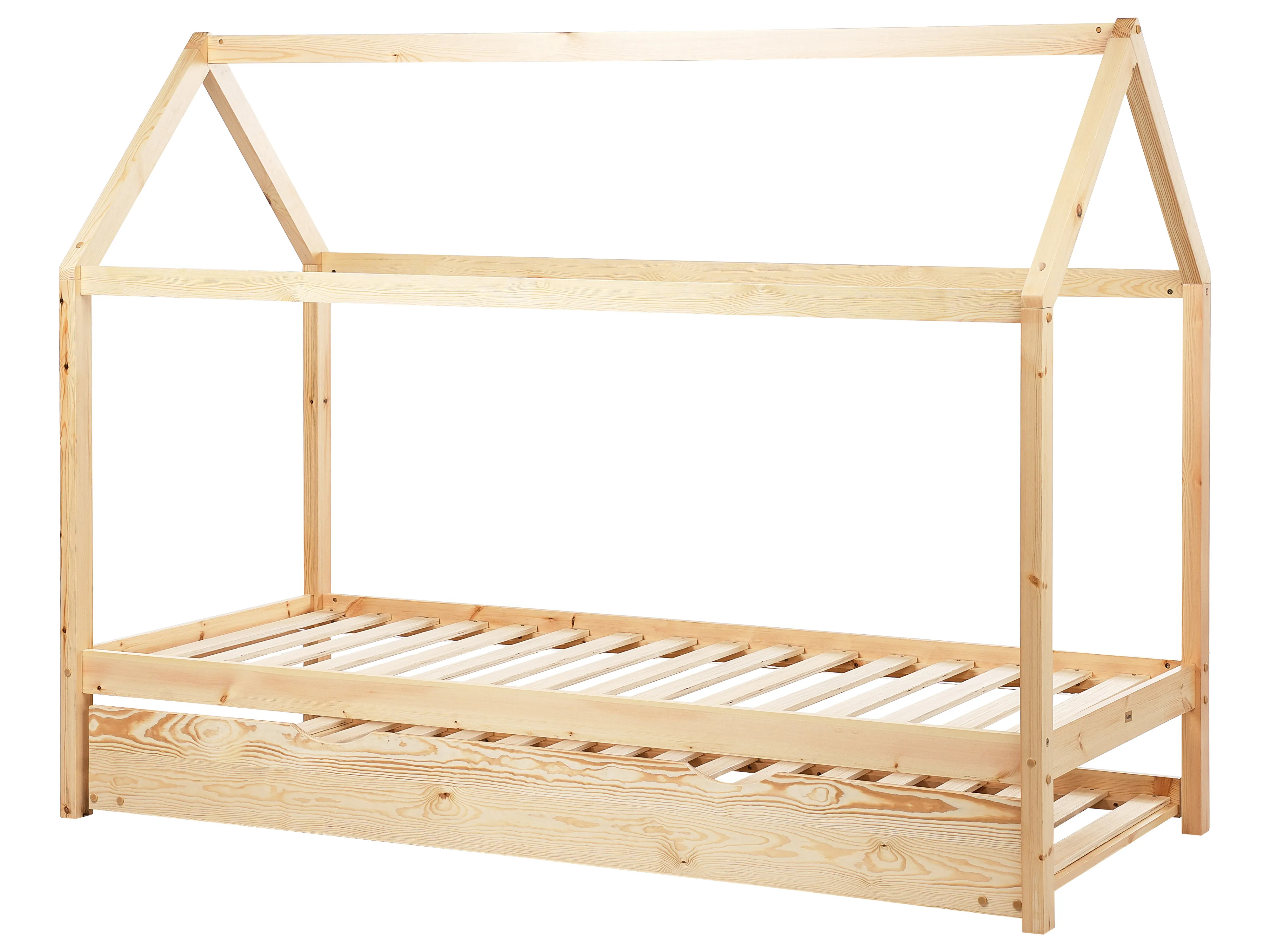 Kinderonderschuifbed Dennenhout CRILLON 90 x 200 cm Lichtbruin