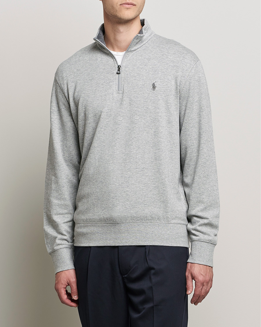 Polo Ralph Lauren Double Knit Half-Zip Sweater Andover Heather