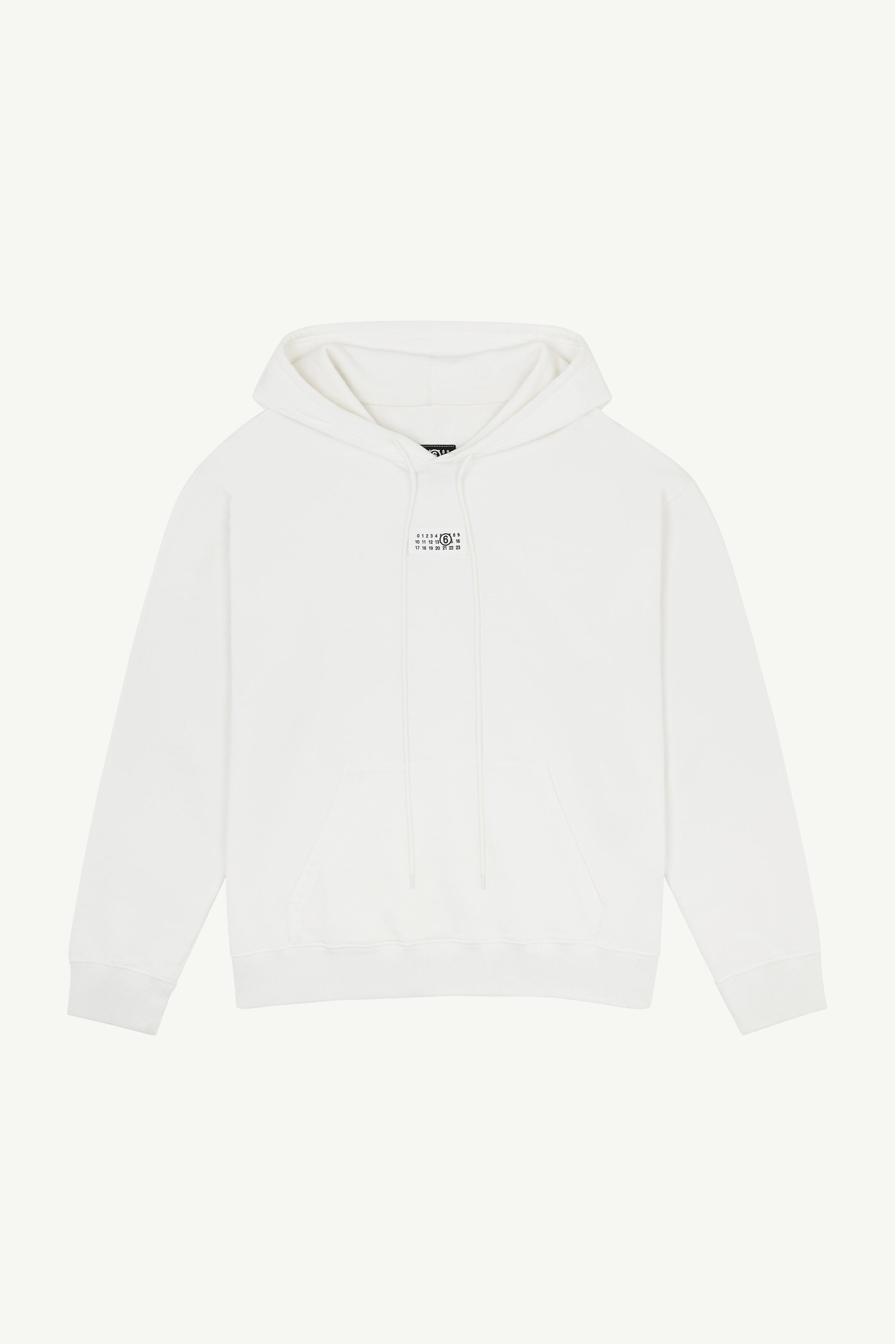Sweat-shirt à capuche Numeric en coton pour homme | MM6 Blanc