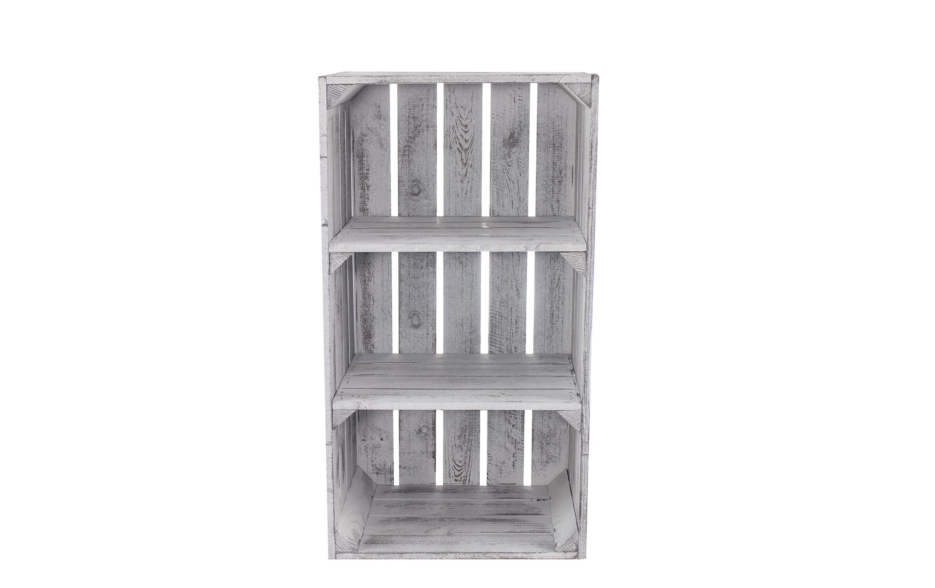 Regal Vintage Shabby Weiss 40 x 75 cmRegal im Holzharassen Stil