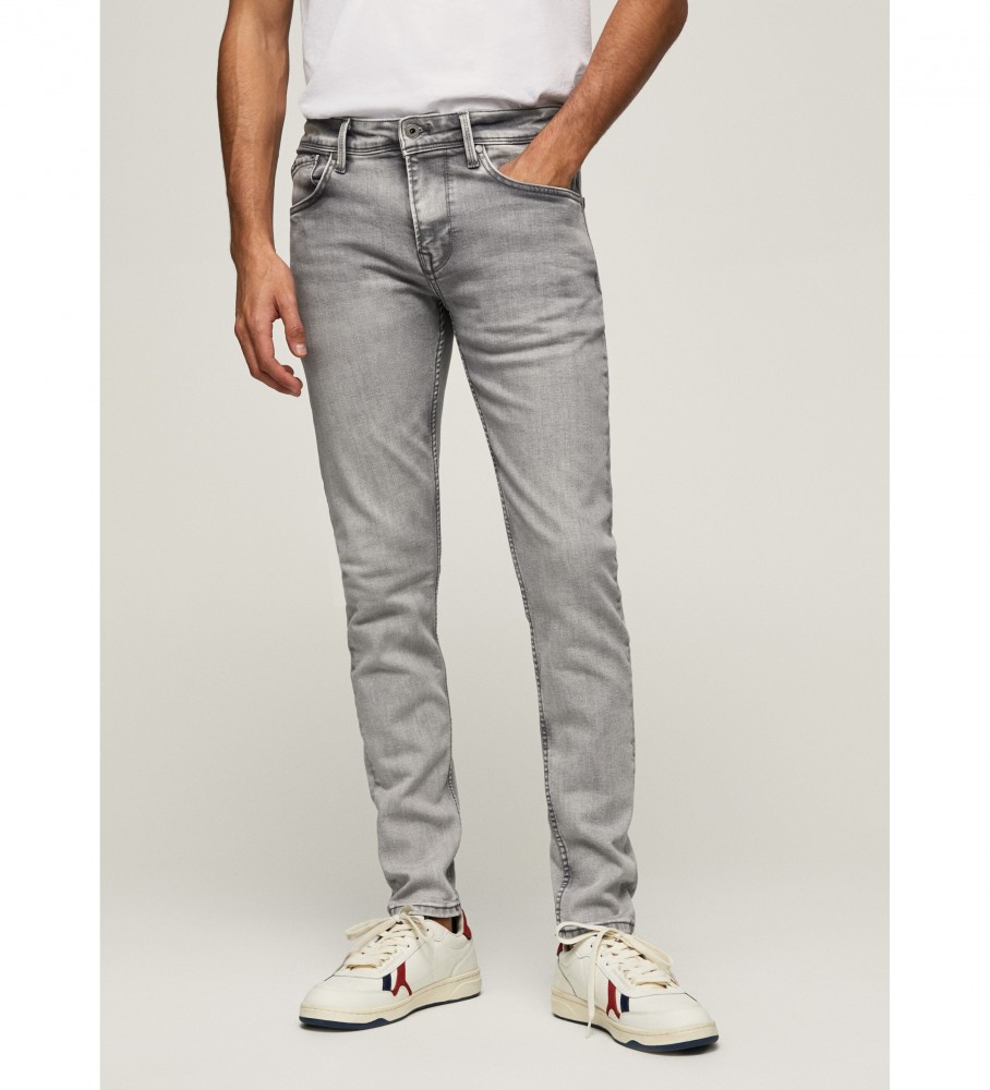 Calça jeans Pepe Jeans Finsbury de cintura baixa cinza