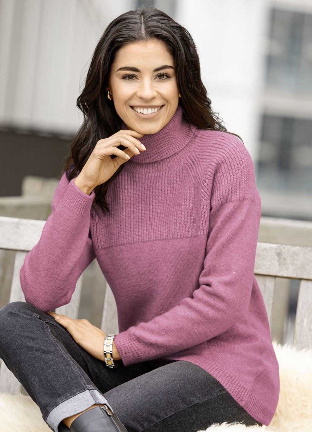 Pullover in Strickmix