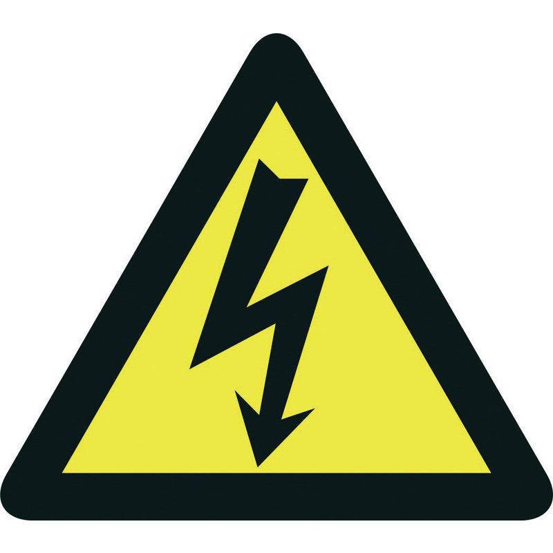 Sticker gevaar voor elektrische spanning 20cm