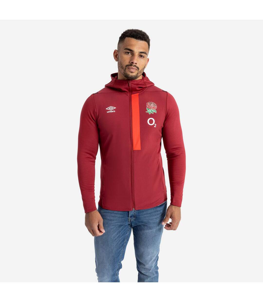 Umbro - Veste à capuche 23/24 - Homme (Rouge sang / Bordeaux / Rouge flamme) - UTUO1511