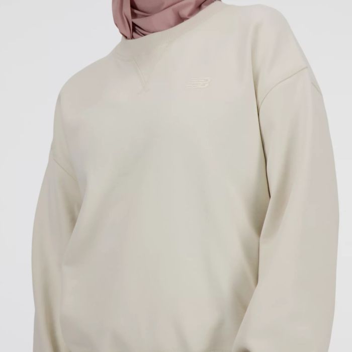 New Balance Dame Trøjer Athletics Crew Hvid