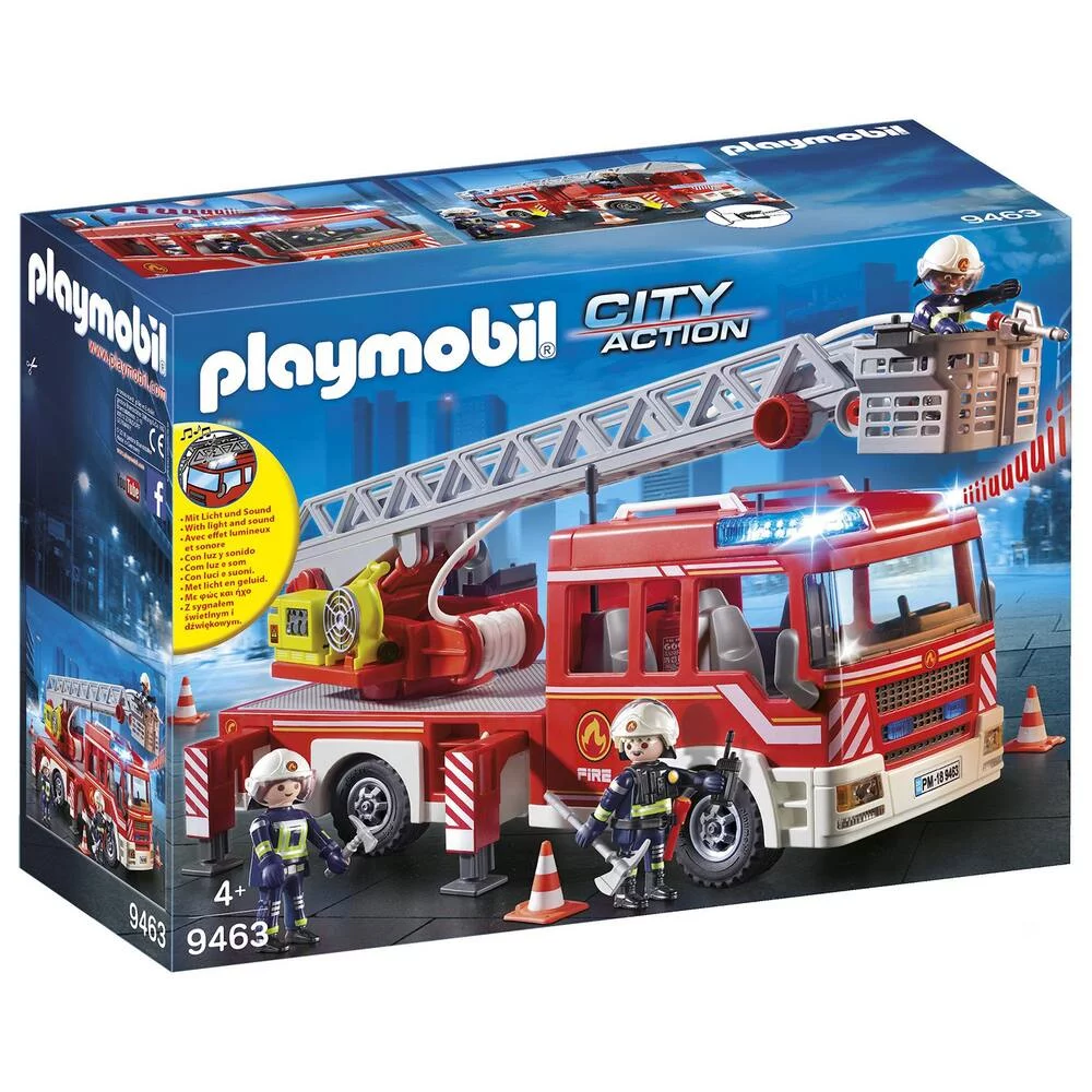 CAMION POMPIERS AVEC ECHELLE PIVOTANTE - 9463