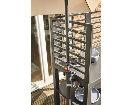 Buitenkeuken Siena Garden 56 x 56 x 90 cm metaal antraciet