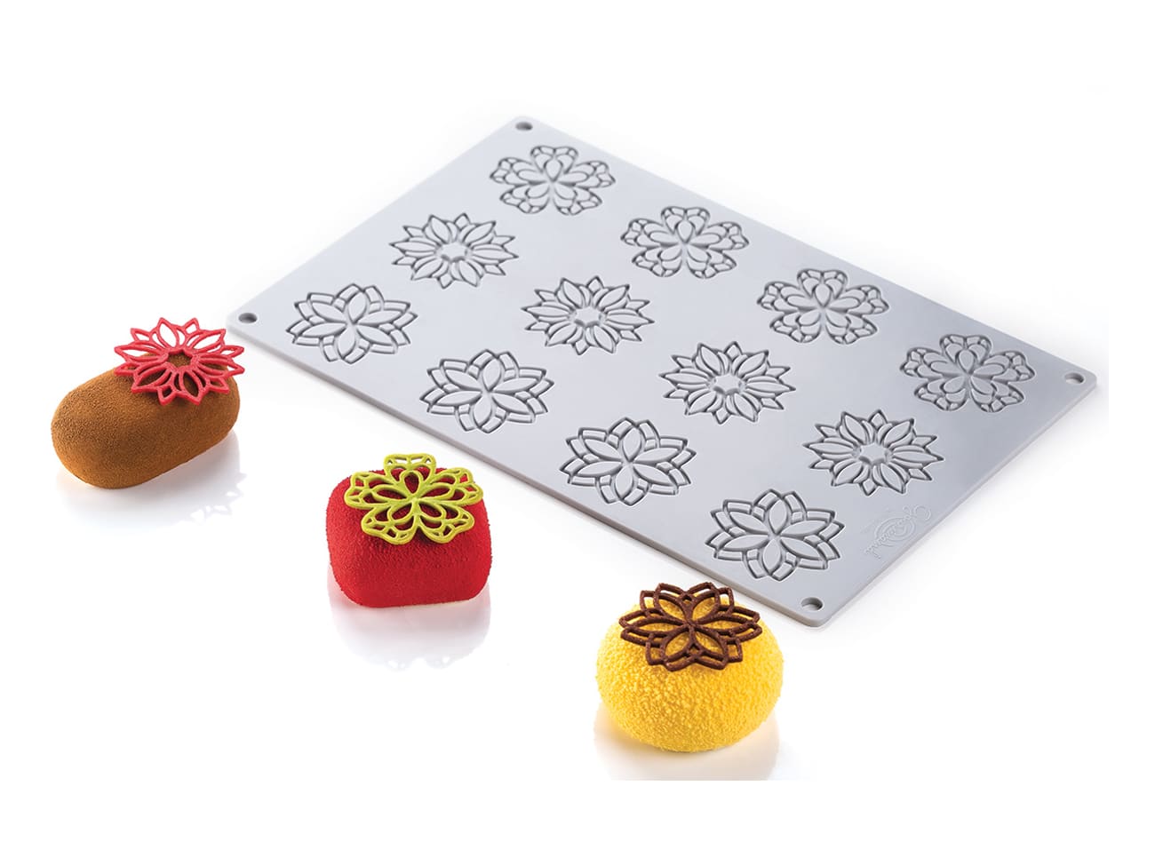Moule silicone Pavodécor - Décor Mandala - 12 empreintes - Pavoni