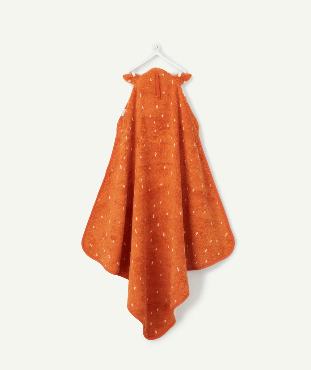 TRIXIECAPE DE BAIN CAMEL RENARD EN COTON BIO BÉBÉ