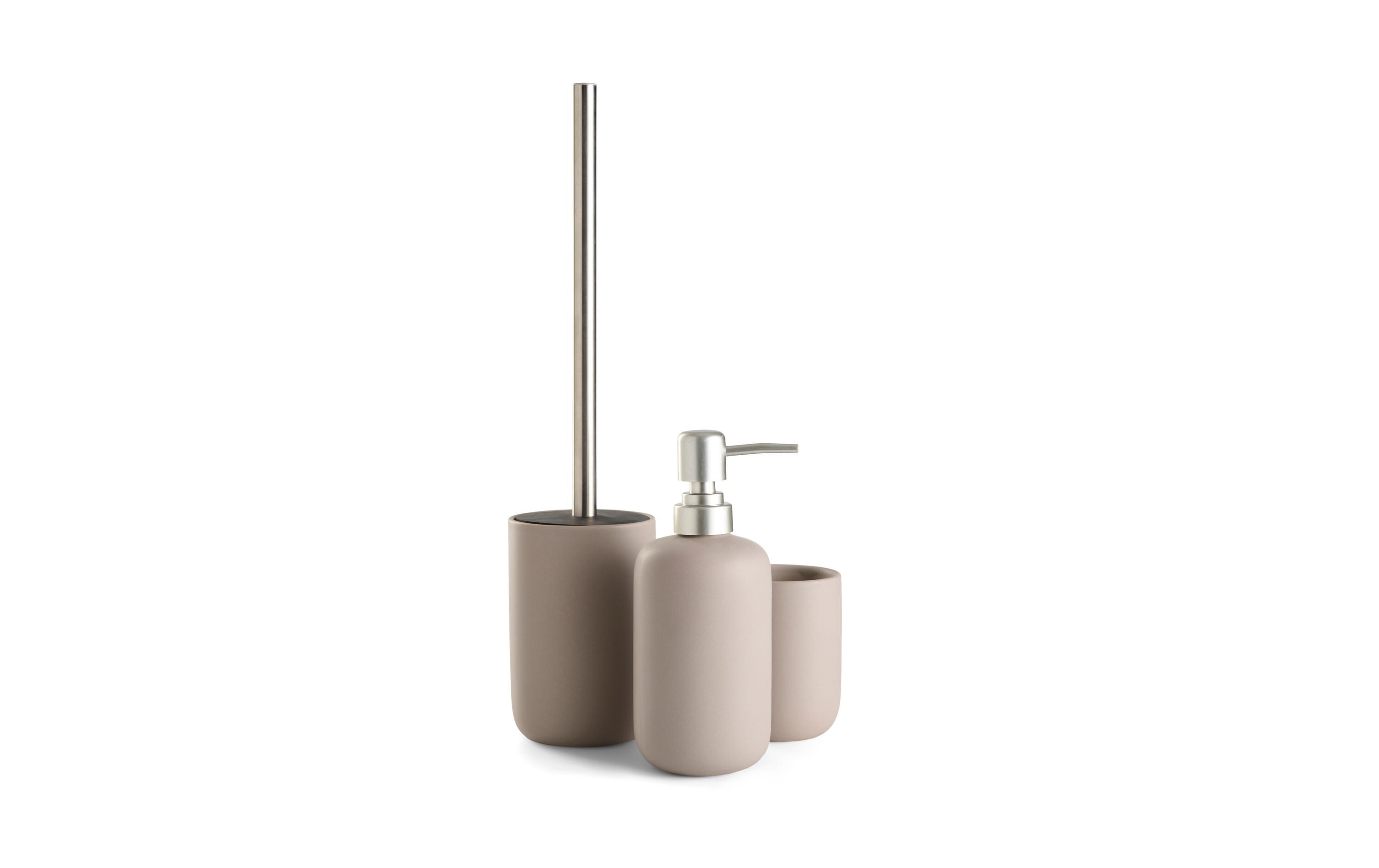 Badezimmer-Set 3-teilig, GrauBadaccessoires-Set