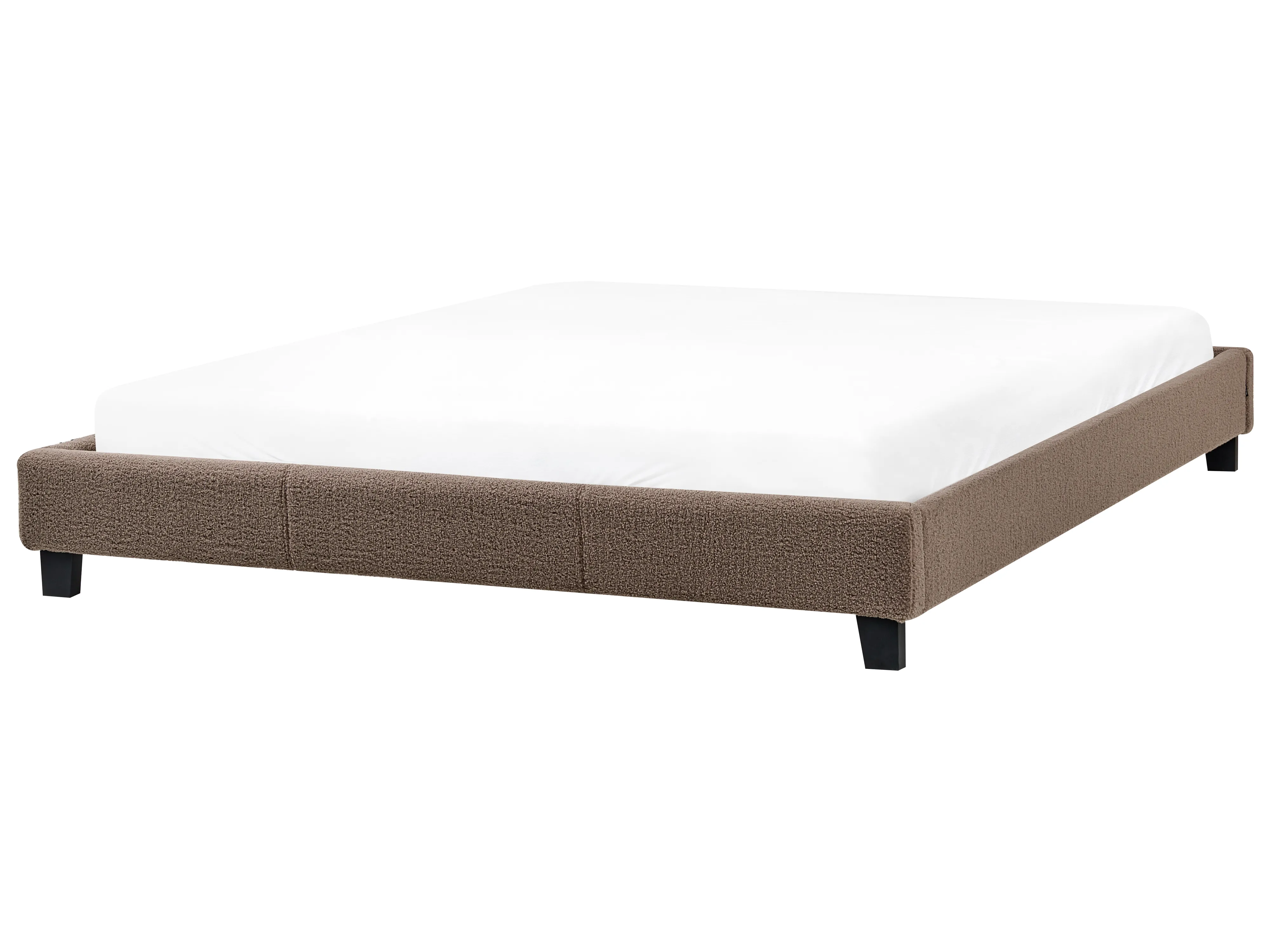 Bed zonder hoofdbord Bouclé ROANNE 180 x 200 cm Taupe