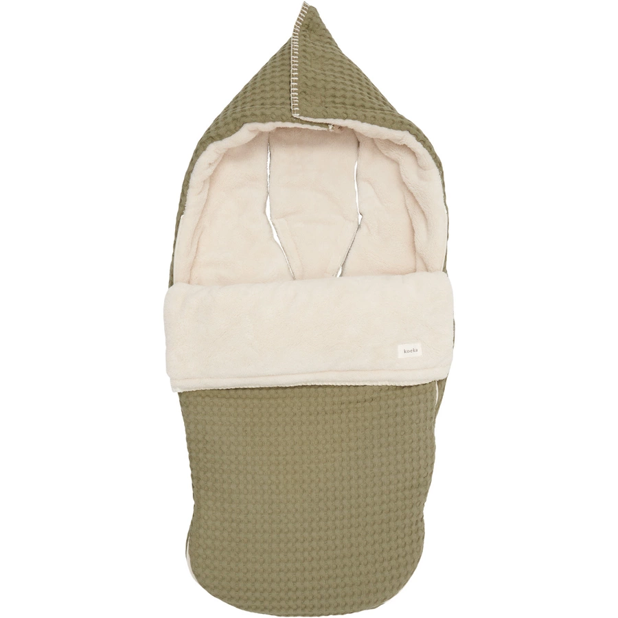 koeka Buggy Fußsack Plüsch Oslo grün