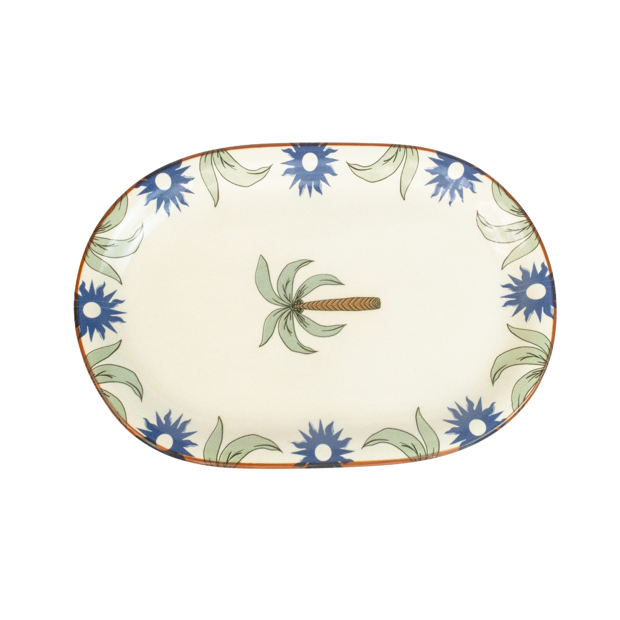 Plat ovale en céramique « Palmas Mamey » (lot de 2)