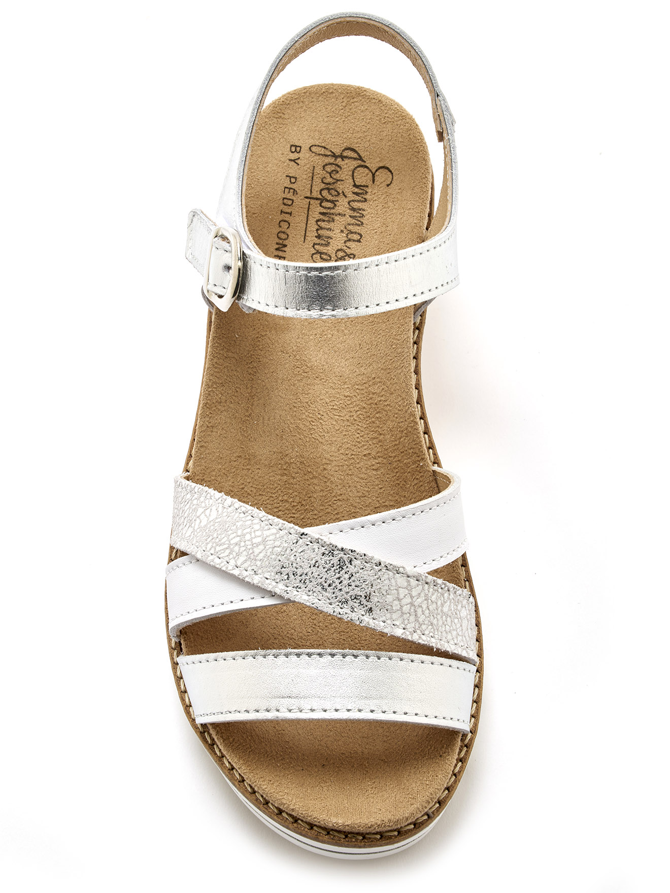 Sandales cuir compensées