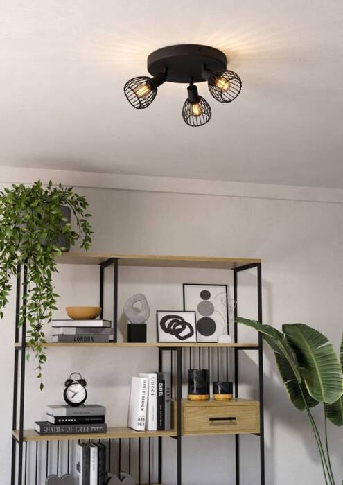 Eglo Sonnino rondel spotlampe sort