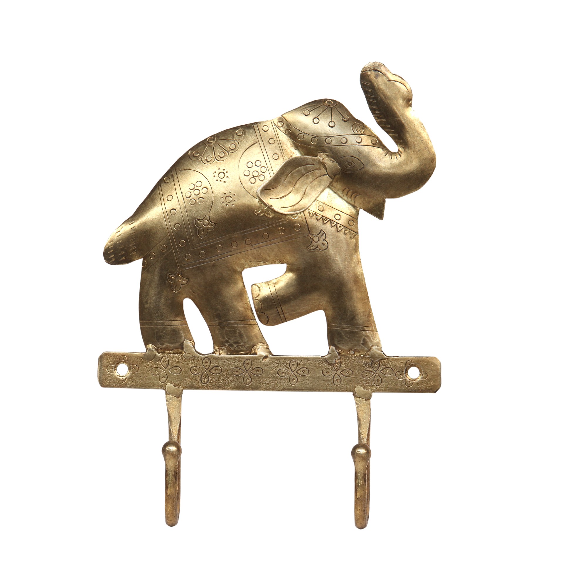 2er Wandhaken Elefant, T 18,5 cm, B 25 cm, H 5,5 cm von fischer's lagerhaus