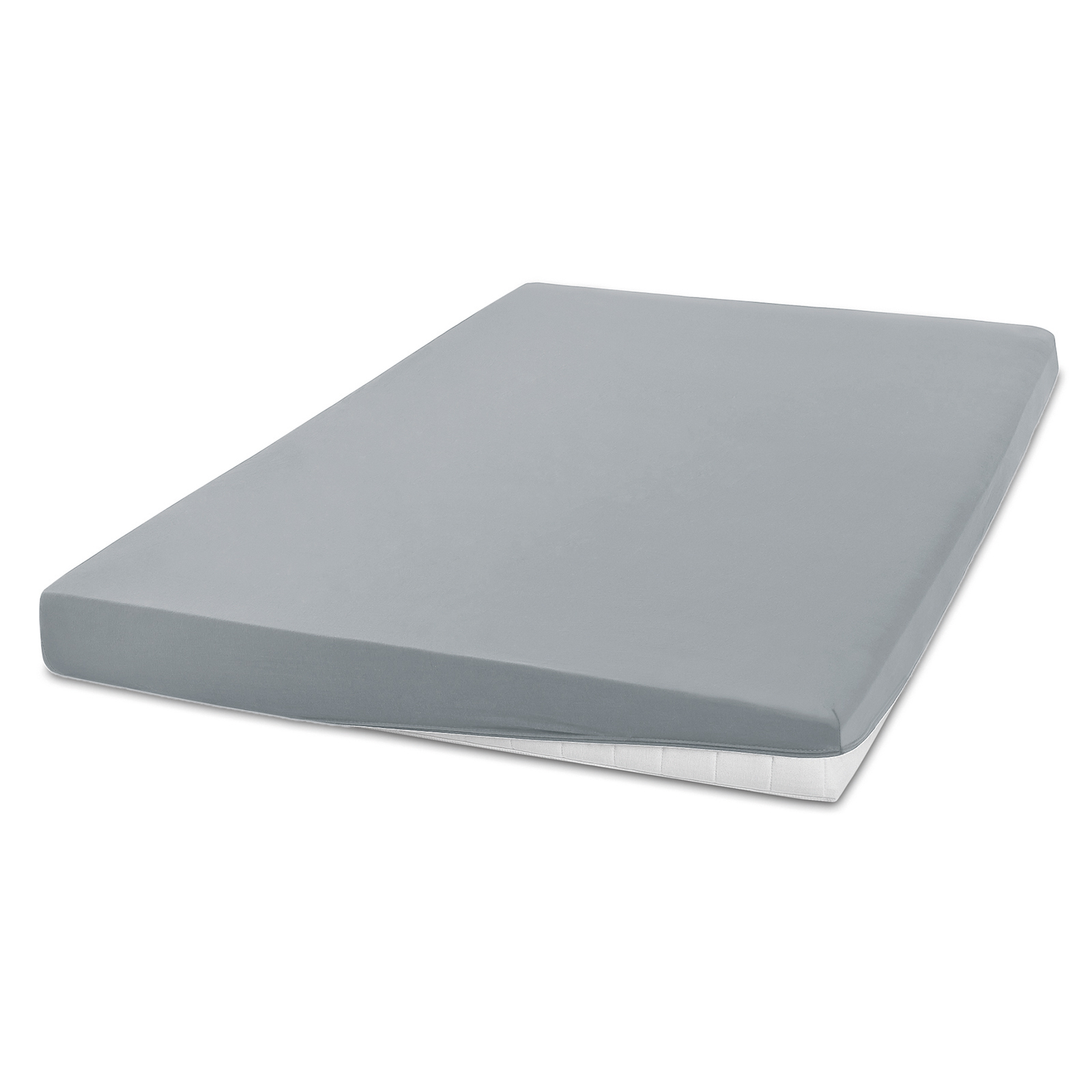 Elastic-Jersey-Spannbettlaken - silber - 100x200 cm