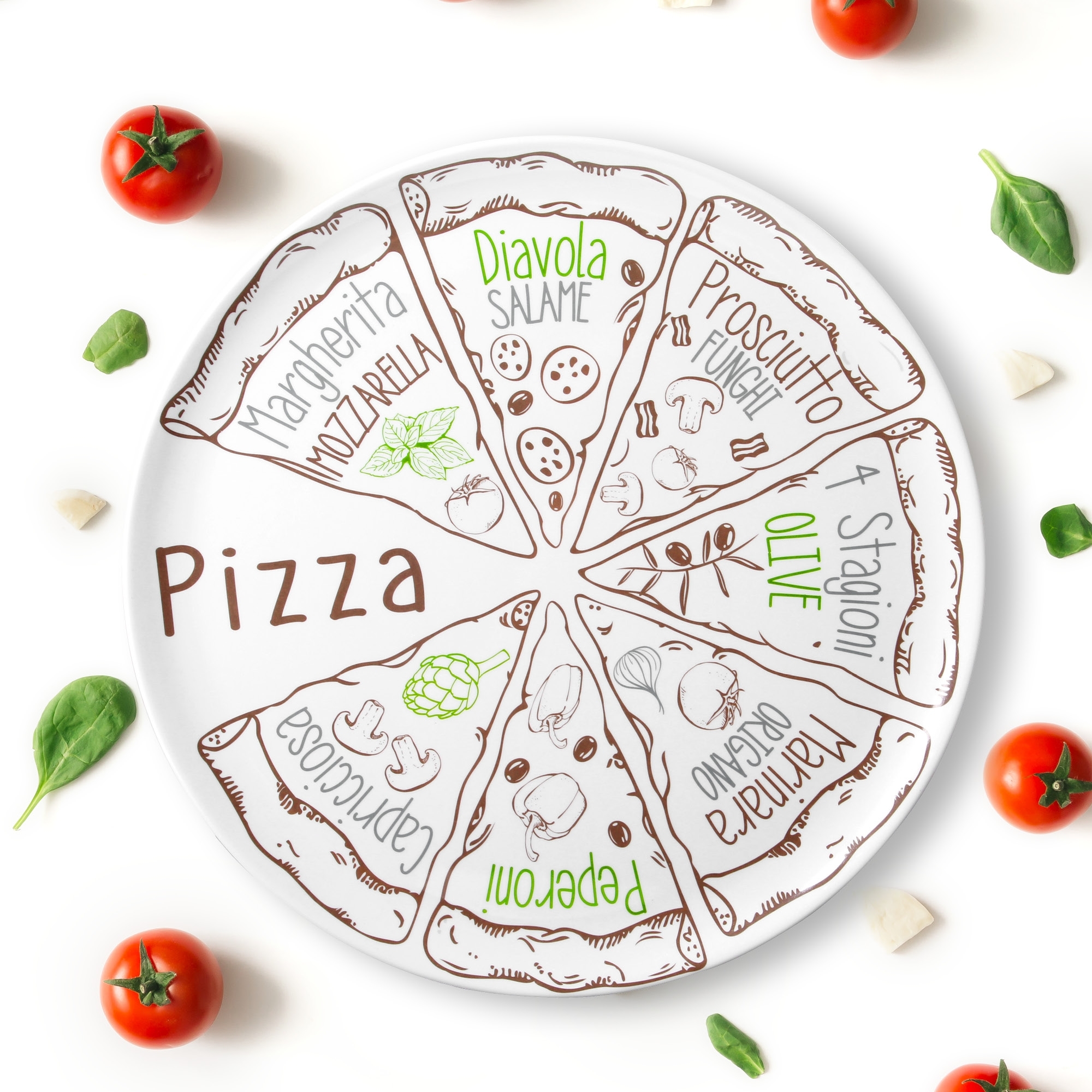 Brunner Pizzateller-Set Ø 37,5 cm weiß