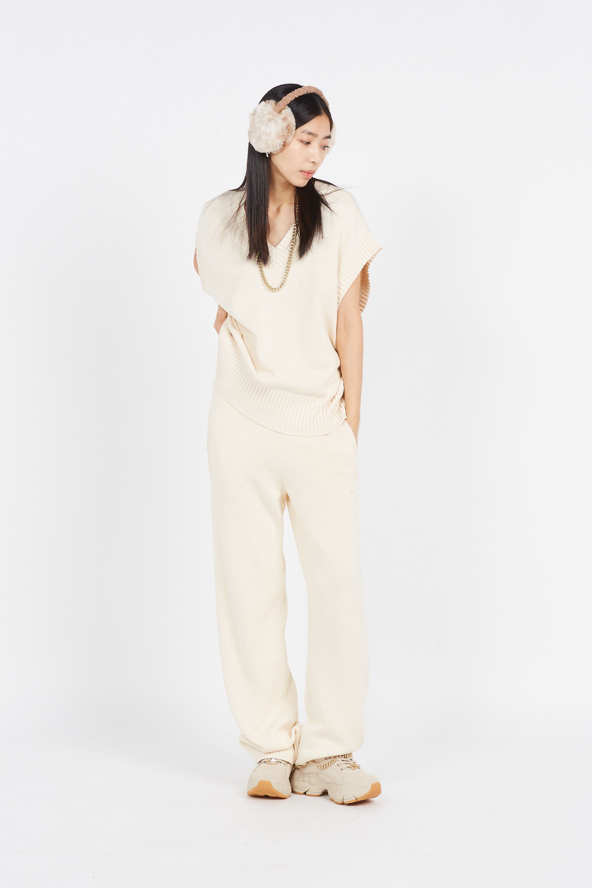 ADIDAS Pantalon KNIT PANT Beige
