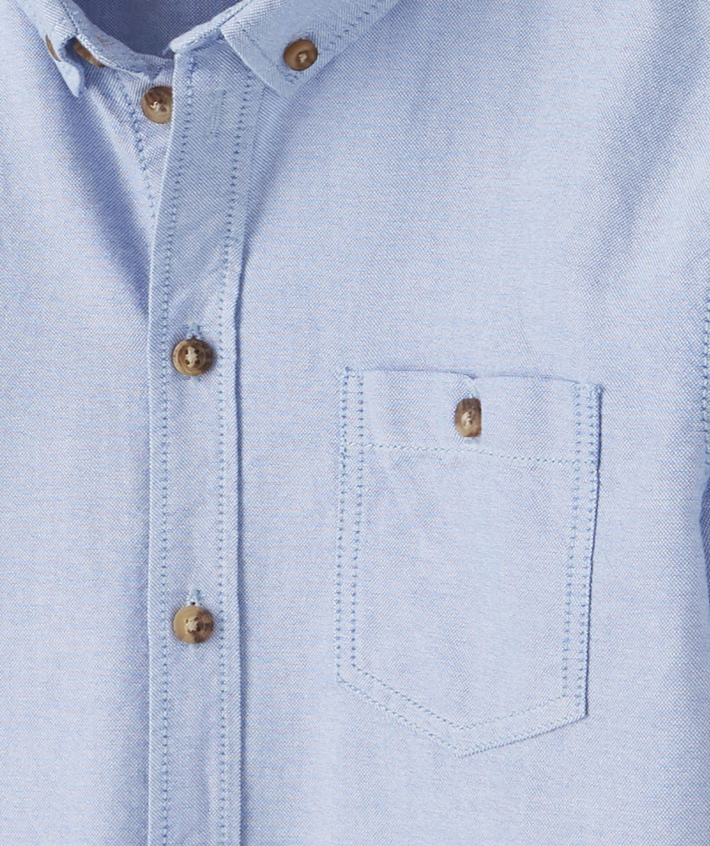 CHEMISE EN COTON BIO BLEU CLAIR AVEC BOUTONS GARÇON