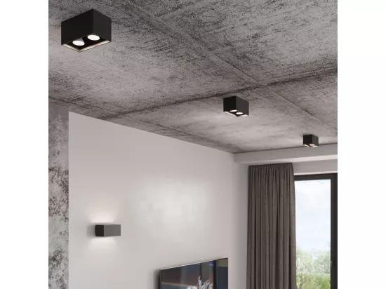 Sollux QUAD MAXI Plafonnier à 2 lumières vers le bas, gris clair