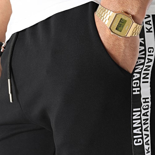 Pantalon Jogging A Bandes Black Statement GKM003350 Noir