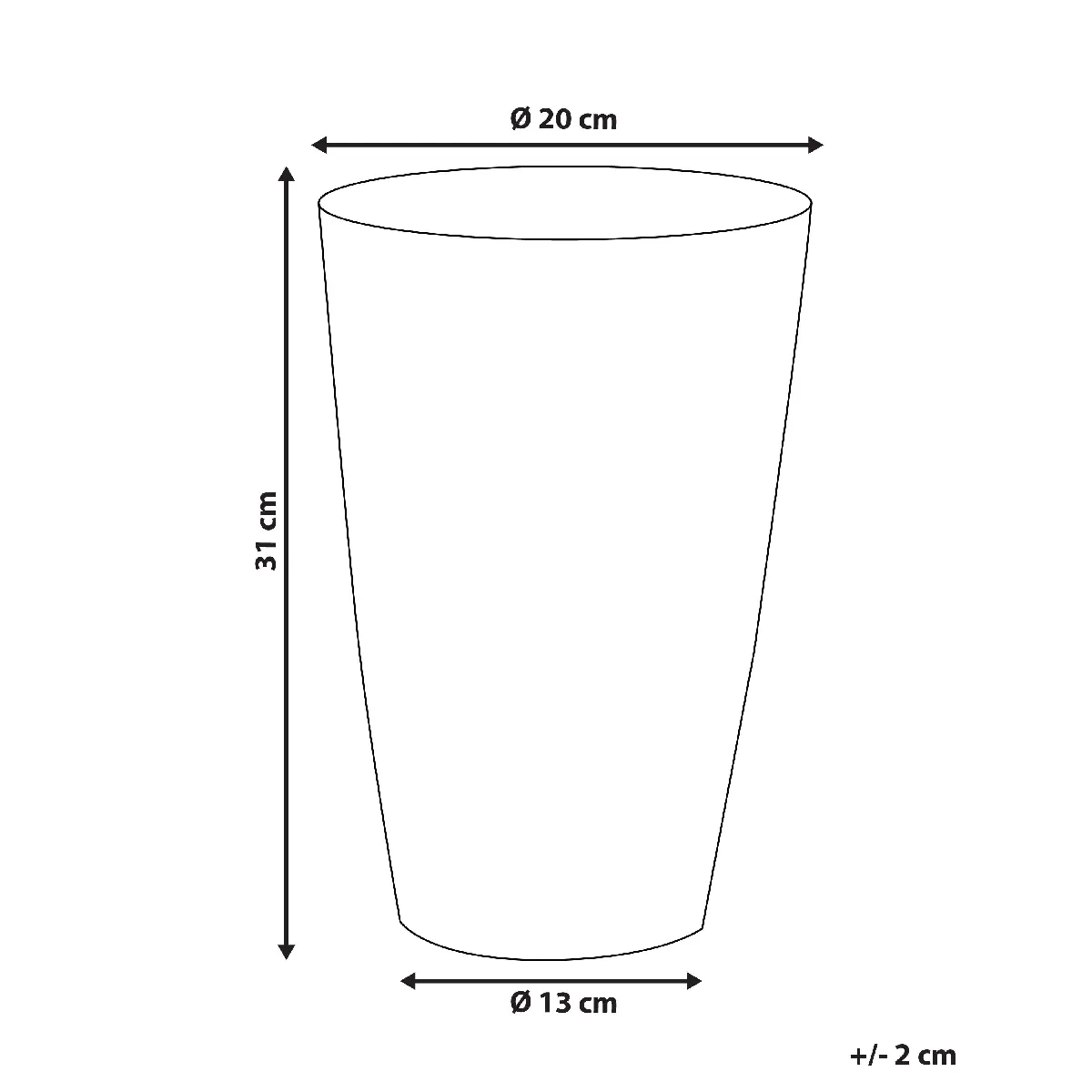 Beliani Vase Doré AMRIT - Métal 31 cm