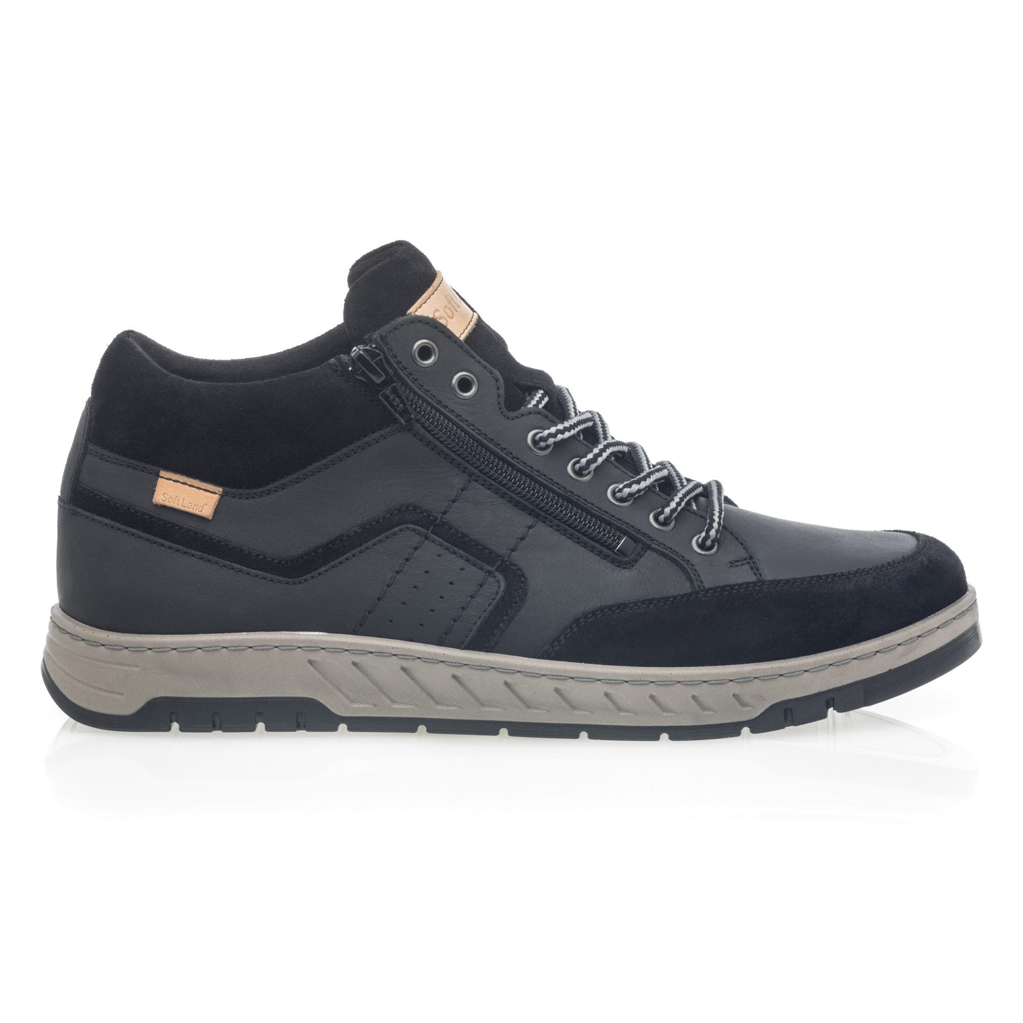 Derbies pieds sensibles Homme en cuir noir