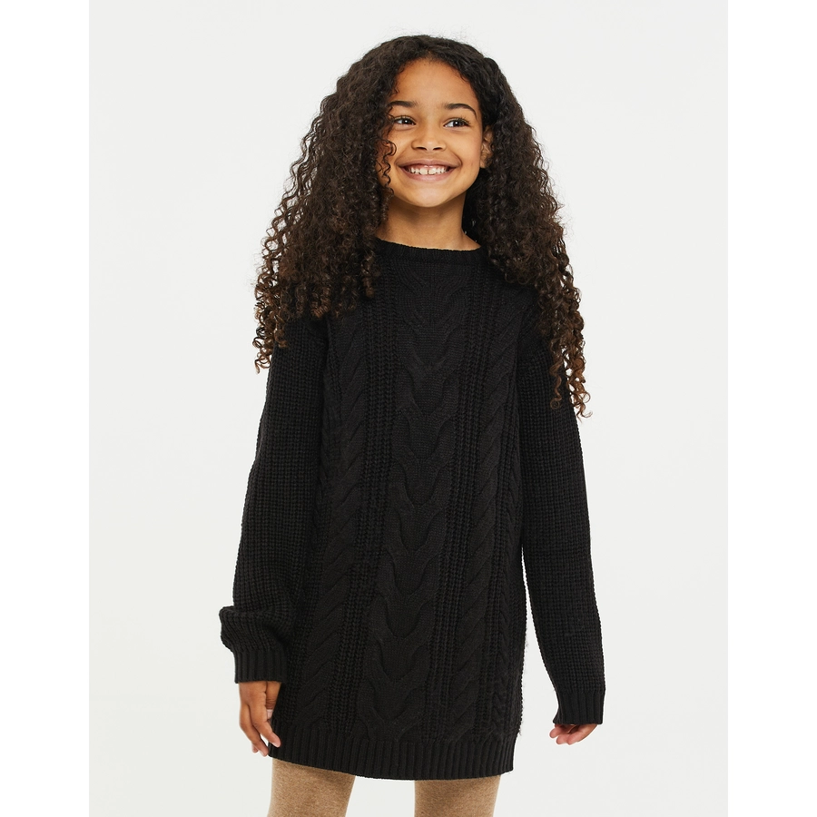 Threadgirls Strickkleid THB Thistle Cable Knitted Dress Black