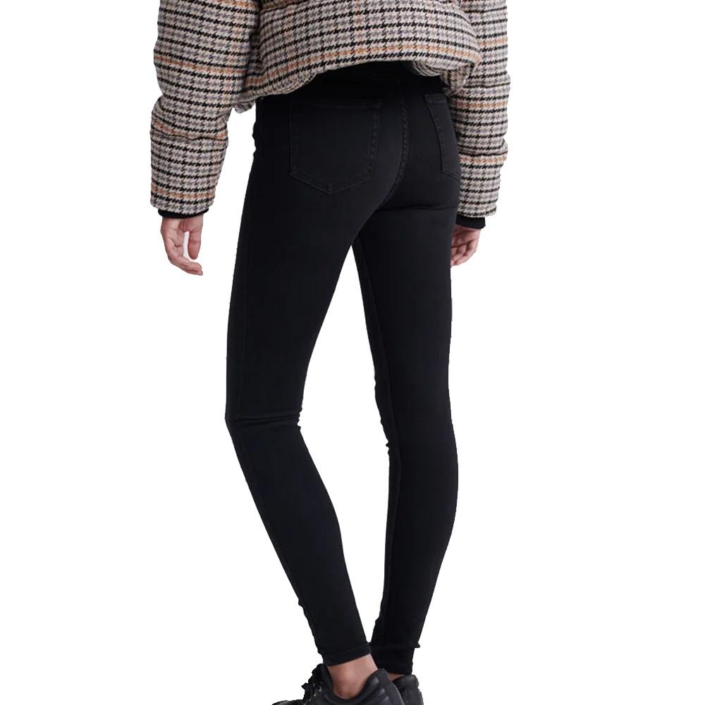 Superdry Jean Skinny Noir Femme Superdry Rise