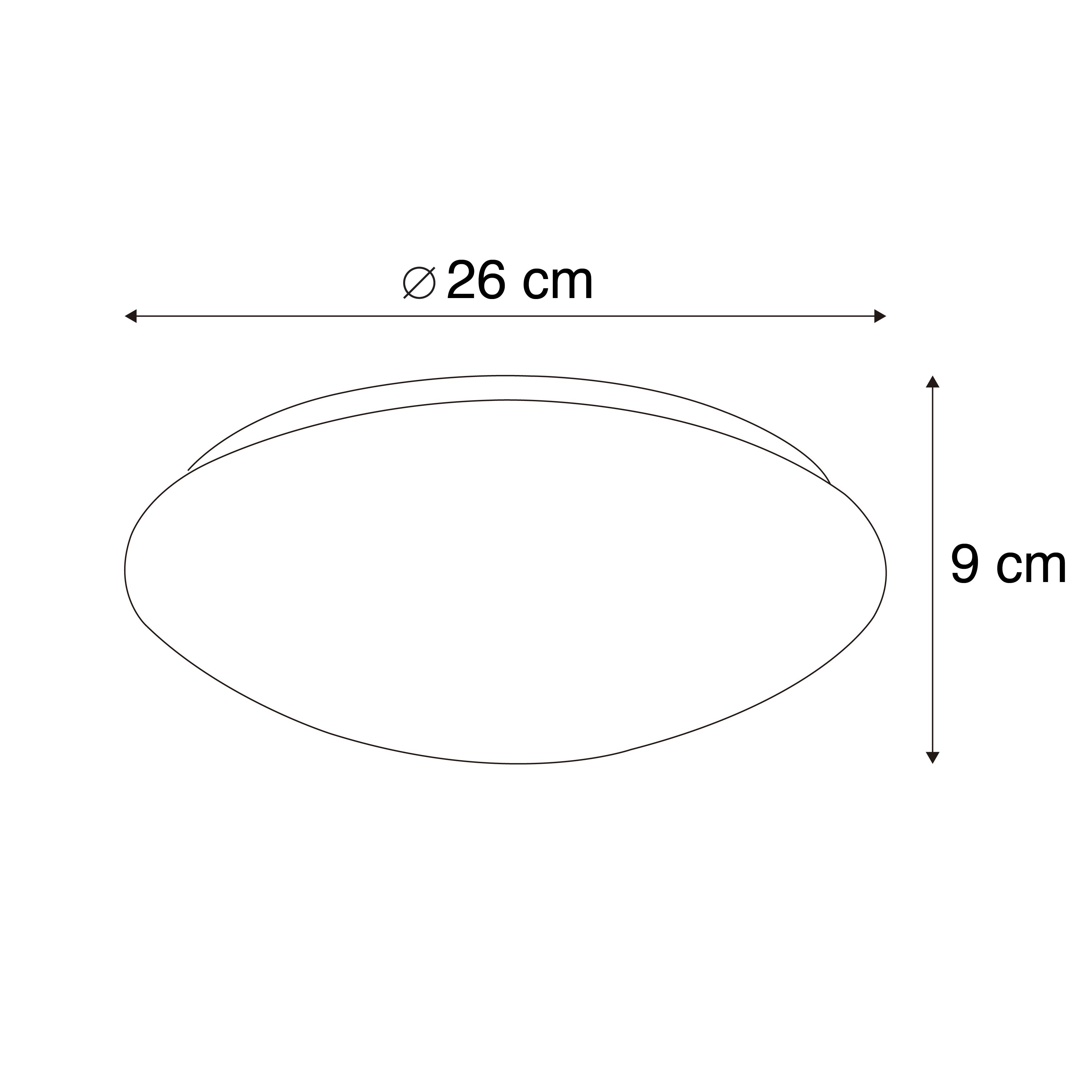 Moderne plafondlamp wit 26 cm incl. LED - Iene