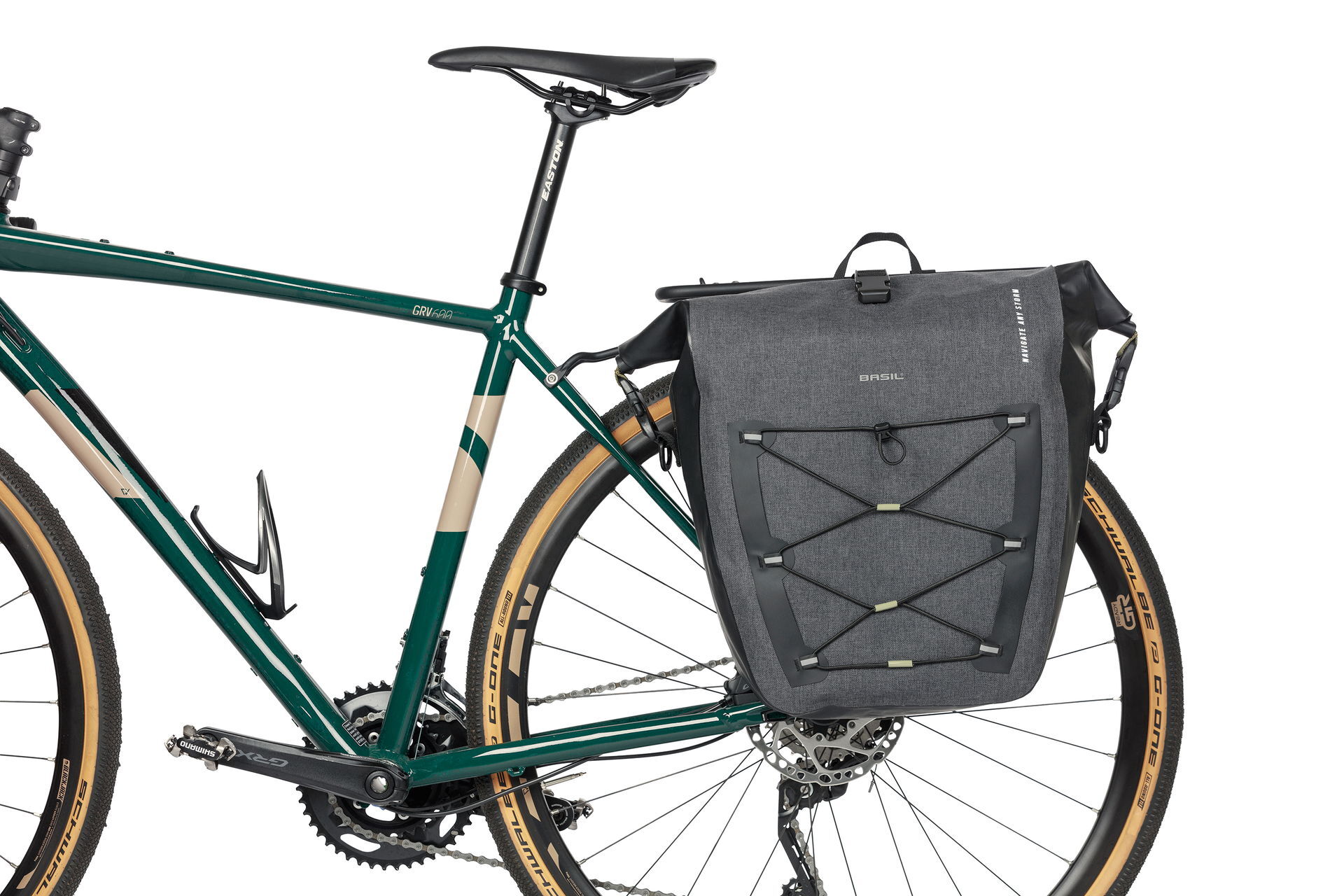 BASIL Fahrrad- Einzeltasche Navigator Storm L, grau