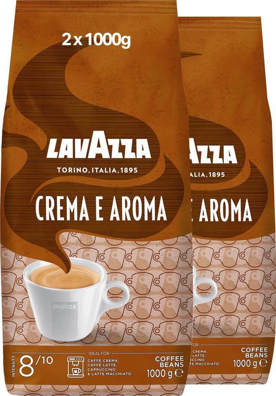 Lavazza - Crema e Aroma - Koffiebonen - 2 x 1 kg - Intensiteit 8/10