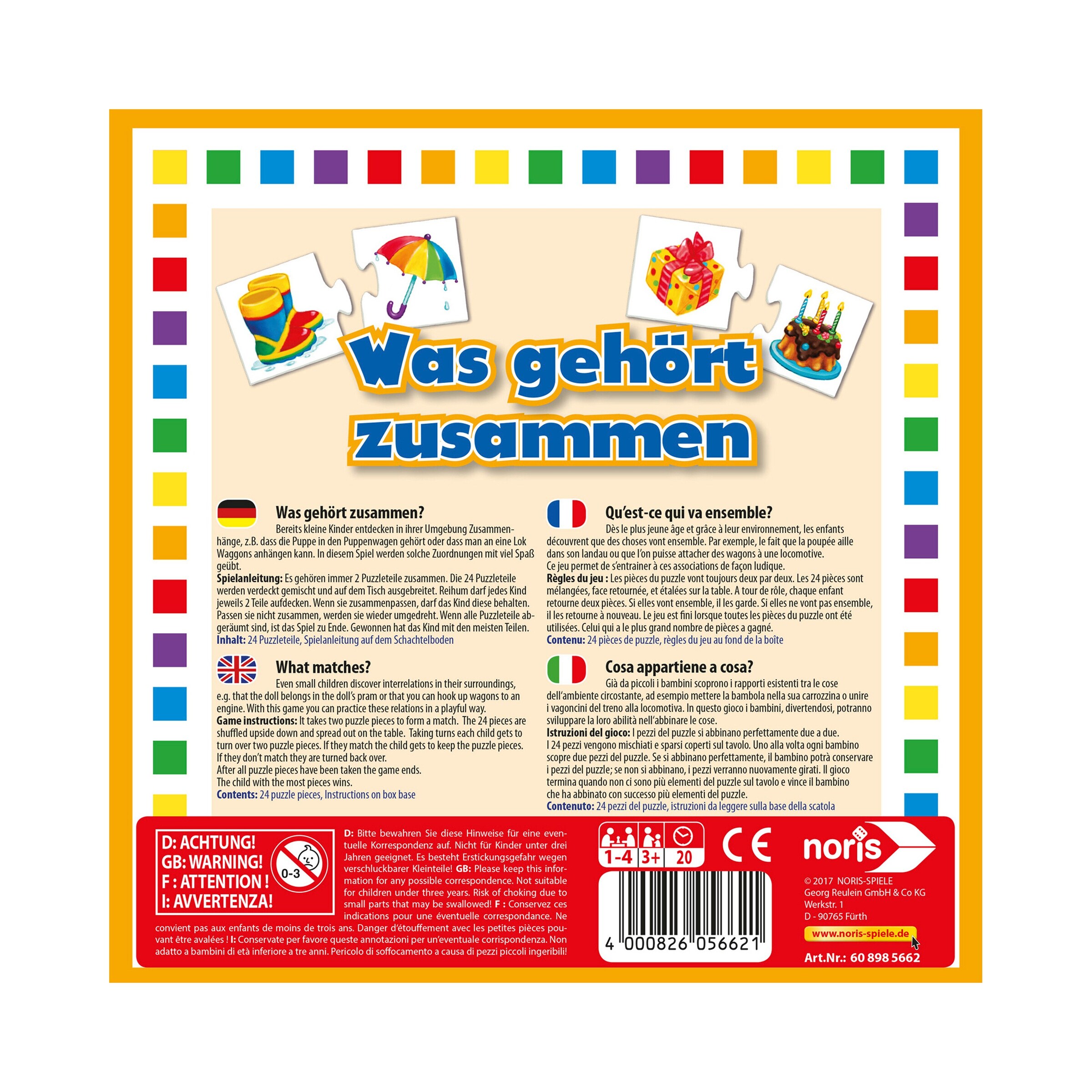 Noris Spiel Was gehört zusammen?