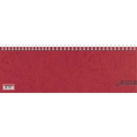 GLOCKEN Querkalender 2025, 29,7x10,5cm, rot