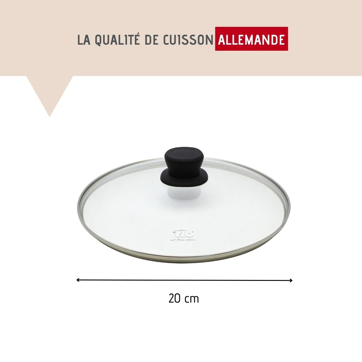 Couvercle de cuisson en verre 20 cm Elo