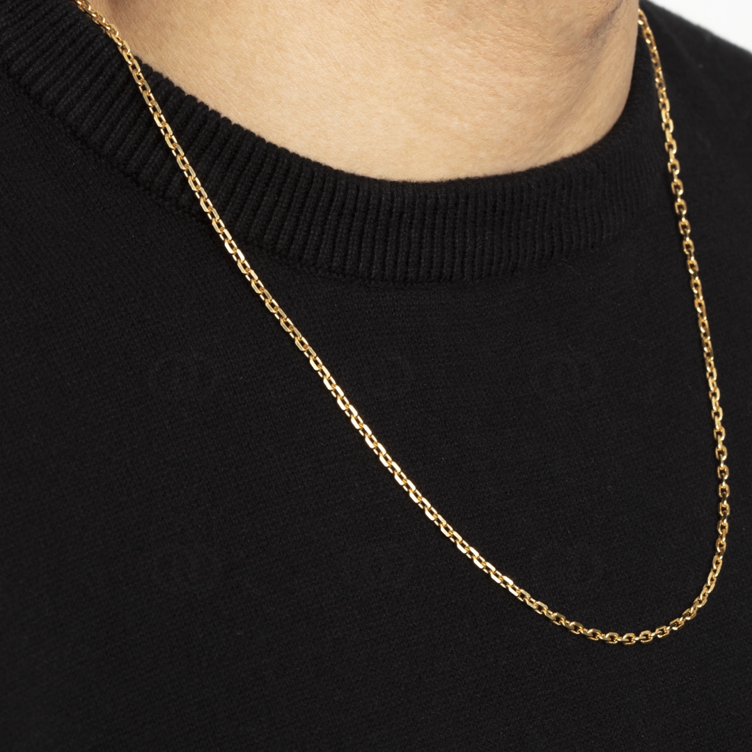 Ankerkette geschliffen 750/18 K Gelbgold 2.6mm