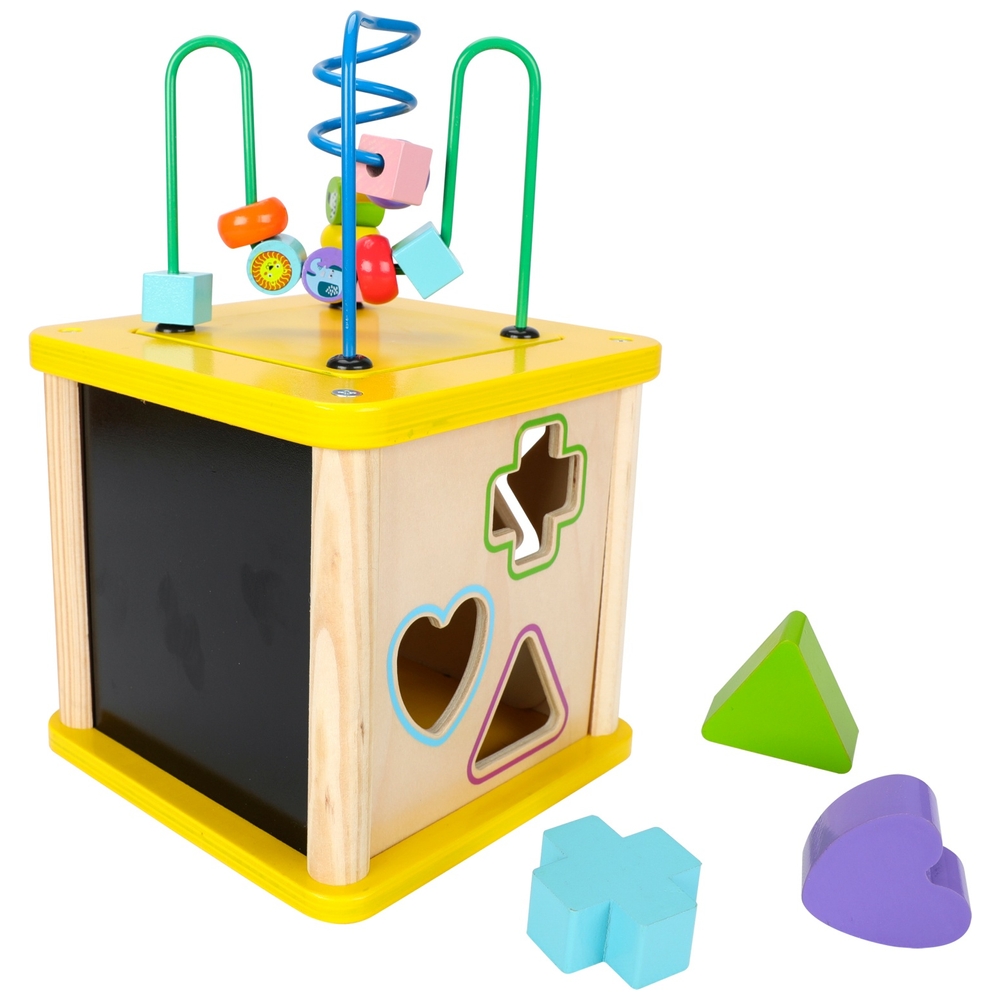 Eichhörnchen-Spiel-Sortier- und Spiel-Aktivitätswürfel aus Holz