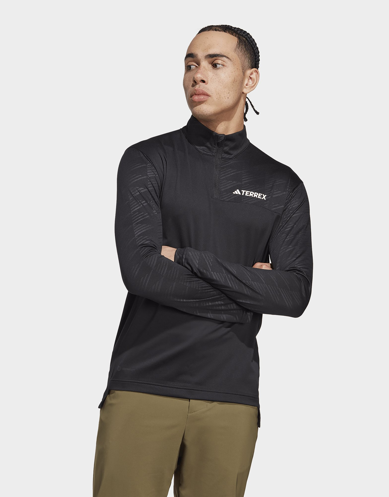adidas T-shirt manches longues à demi-zip Terrex Multi