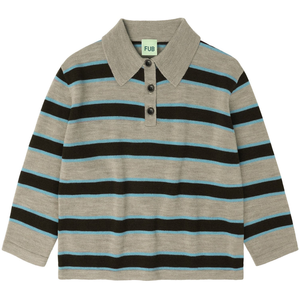Køb FUB Oat Melange Striped Polo
