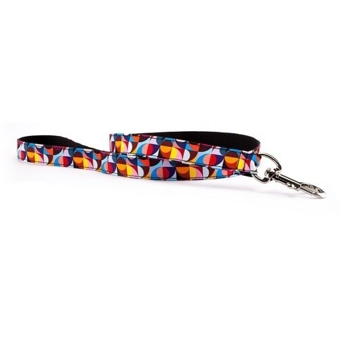 Guia para cães Pamppy Retro Colors multicolorida em algodão e poliéster