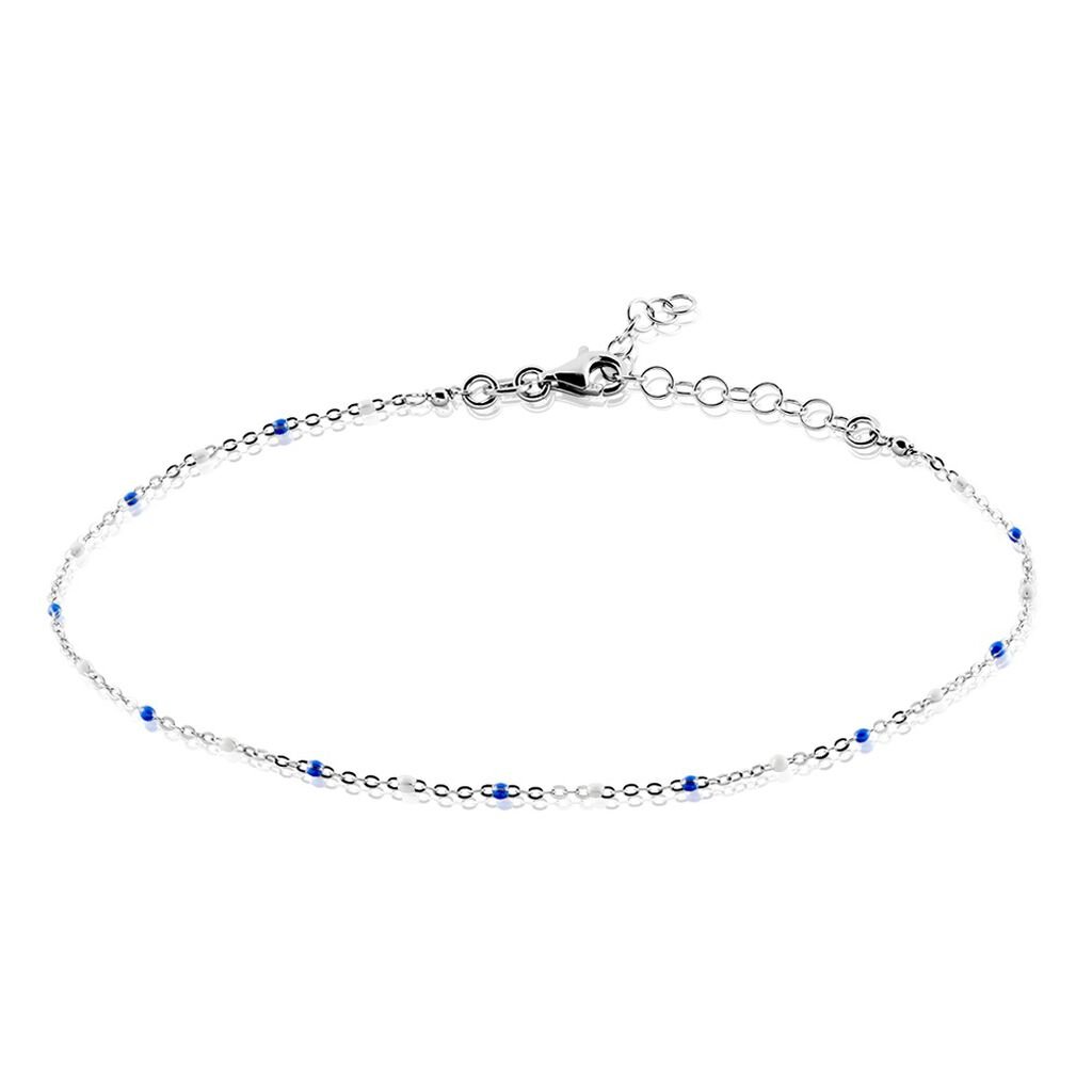Chaîne De Cheville Sherie Argent Blanc